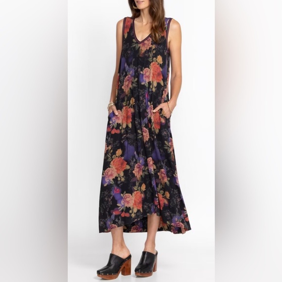 JOHNNY WAS BOSSA NOVA V‑NECK MAXI DRESS XS - Picture 1 of 15